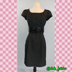 Pinup style Brown belted dress